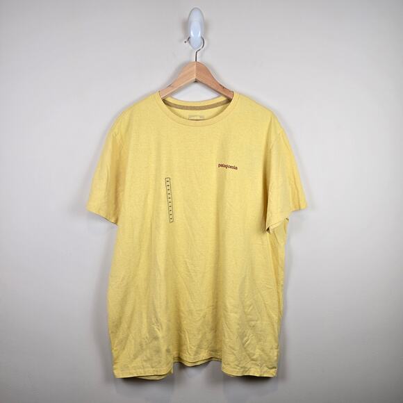Patagonia Fitz Roy Icon Responsibili-Tee Size W 3XL/M XXL Milled Yellow 37665